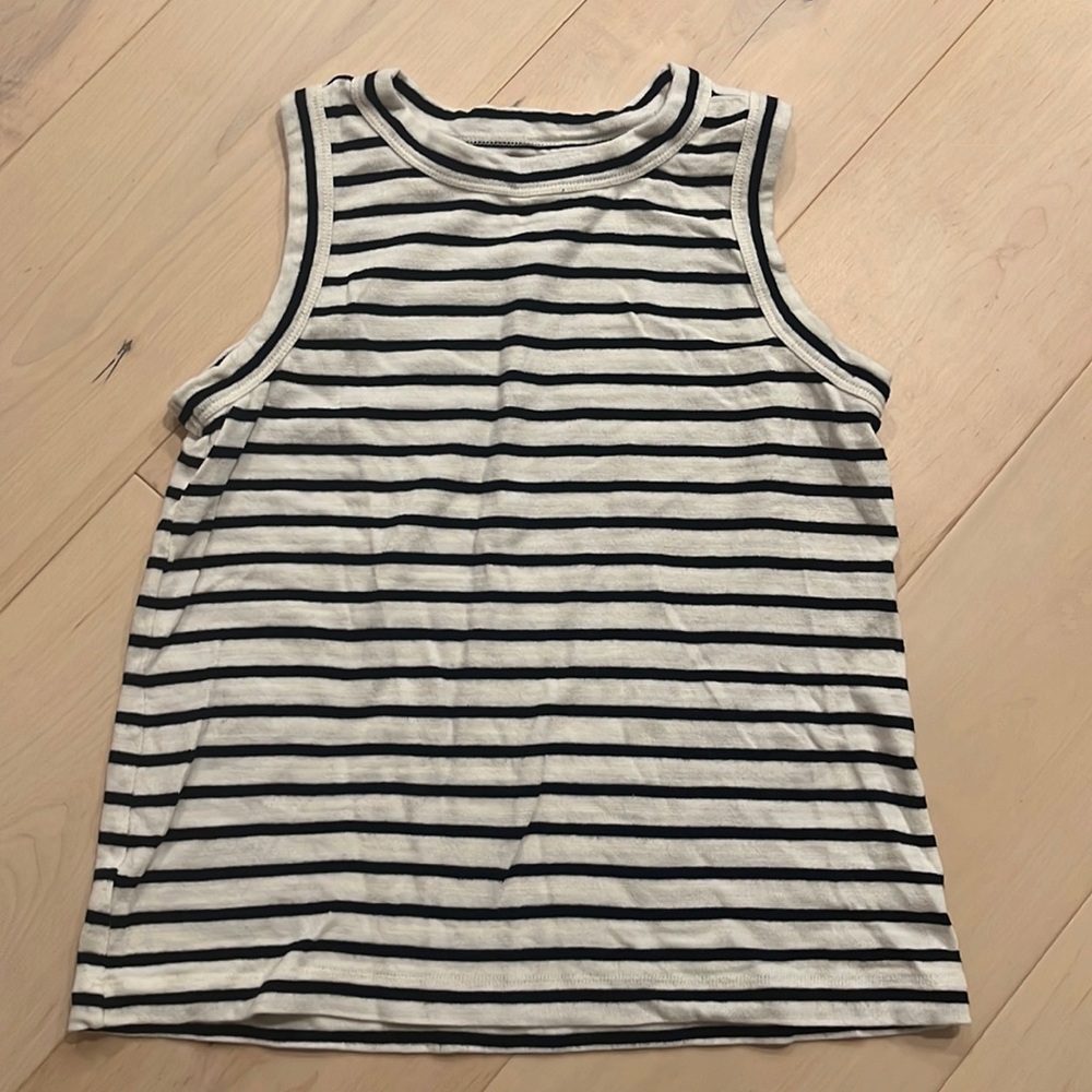 Loft Black and White stripe tank